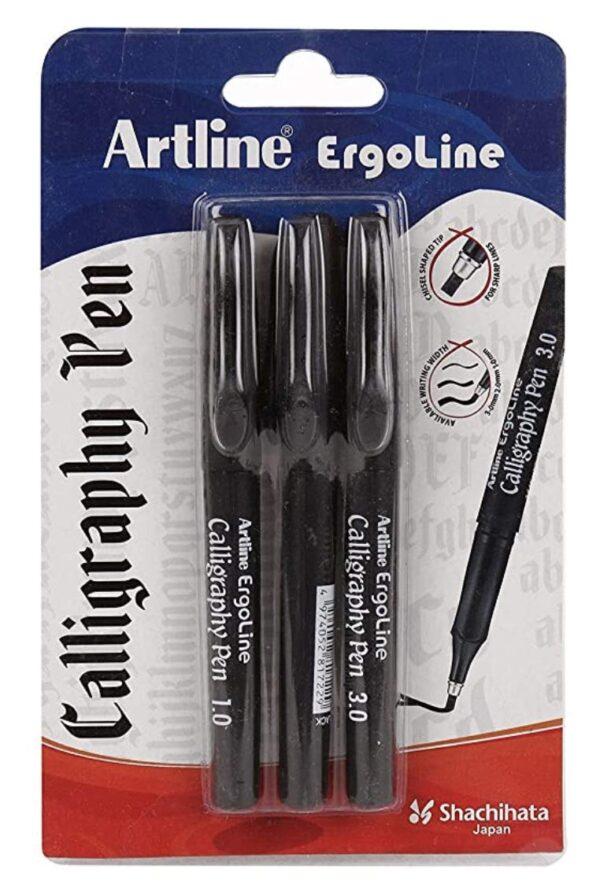 Artline Ergoline Calligraphy Pen Set with 3 Nib Sizes